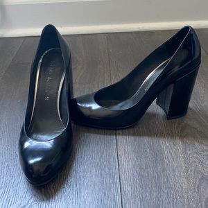 Stuart Weitzman Black Patent Leather Pumps